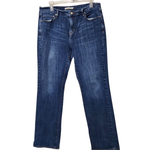 Levis 505 Jeans For Women Size 14 Blue Straight - Picture 1 of 13